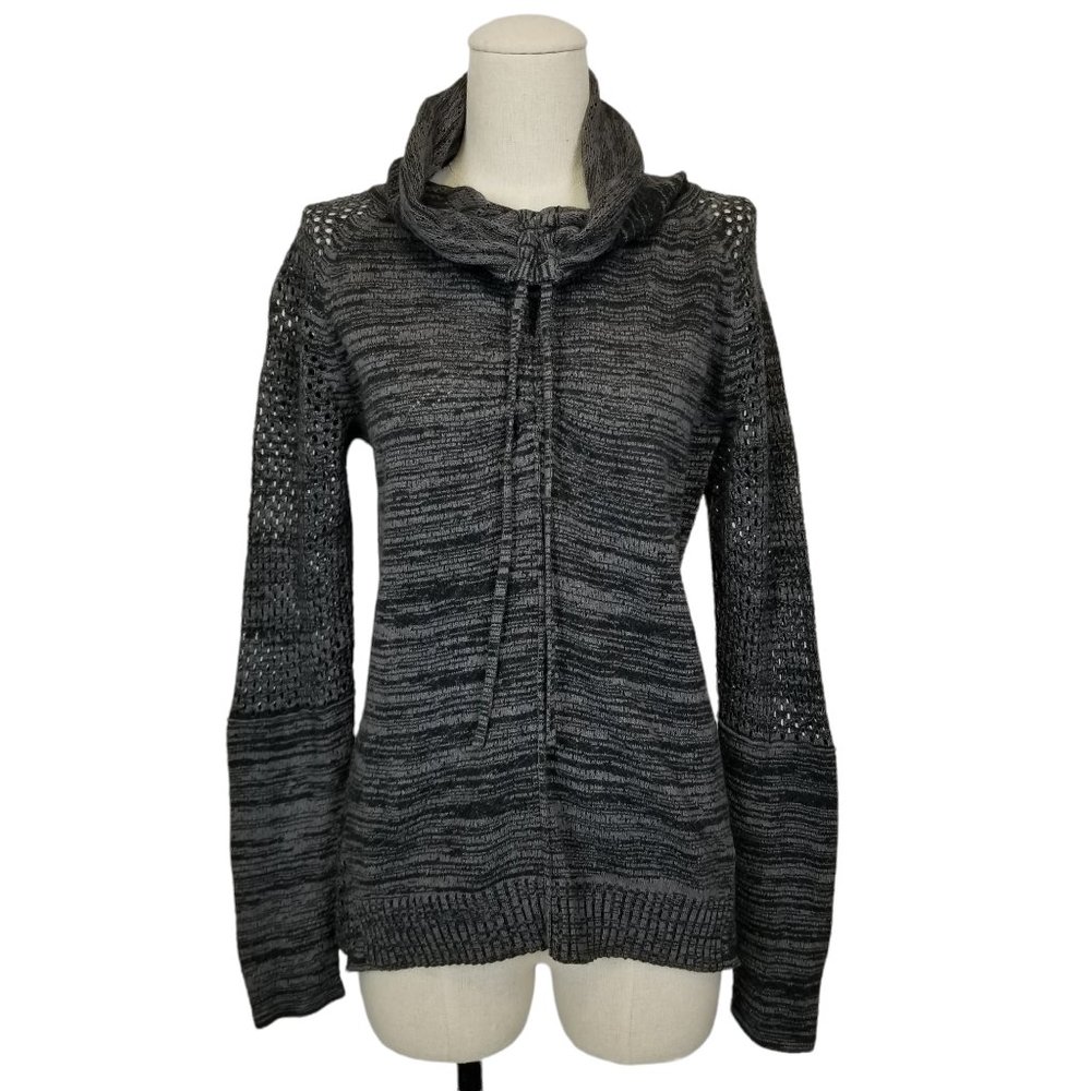 Prana Cedar Cowl Neck Pullover Sweater Gray Small